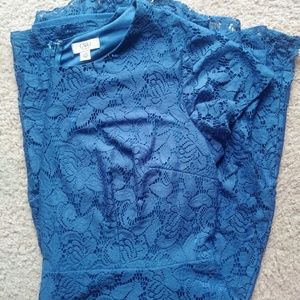 Cato Blue Crochet Midi dress